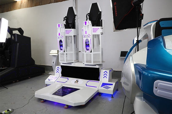 Double Rocket VR Roller Coaster Simulator 7500W حدائق الواقع الافتراضي