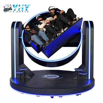 ثلاثة لاعبين الحركة الكاملة VR Simulator قمرة القيادة لعبة Super Rotation Roller Coaster