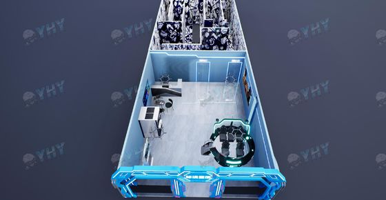 9D ساحة محاكاة الواقع الافتراضي VR أركيد تجوال حر 8 لاعبين