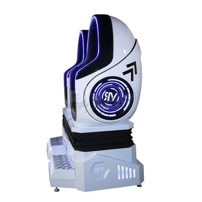 ألعاب الترفيه الداخلية 9D VR كرسي سينما 2 مقعد ألعاب الواقع الافتراضي بيض VR المعدات للبيع