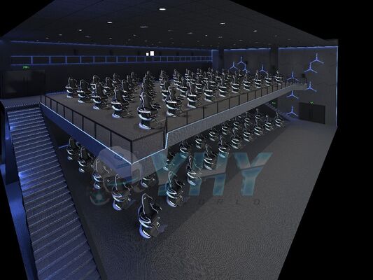 محاكي سينما الحركة الديناميكية VR 9D تجربة دوران ديناميكية 360 درجة لعبة عرض متعددة الأشخاص معالم جذب VR سينما