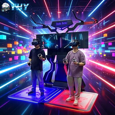 محاكي الواقع الافتراضي VR Simulator Virtual Reality Extreme Machine لاعبين يمشون في الفضاء التجاري التفاعلي