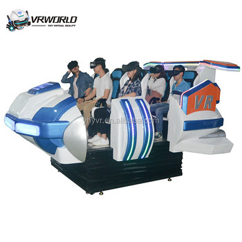 6000w 9D VR Simulator Family Cinema سفينة الفضاء محاكي أزرق أبيض