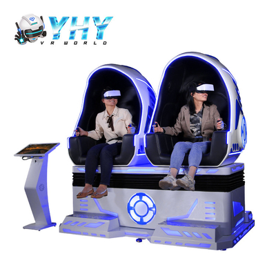 كرسي مزدوج 9D Egg VR Cinema 3 DOF VR مع لعبة Roller Coaster Shooting
