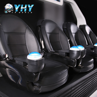 4 مقاعد التفاعلية VR Shooting Simulator Chair Machine 9D Movie Theatre VR Project