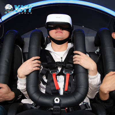 220V Game VR Simulator Patent Roller Coaster 3 مقاعد مجموعة ألعاب الواقع الافتراضي