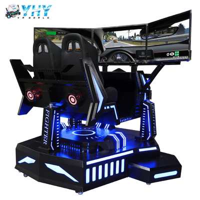 2 مقعد 3 شاشة سباق محاكي 3KW Power Arcade Machine F1 Game Racing Seat