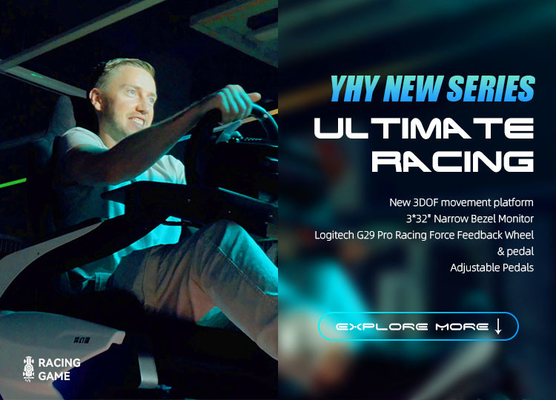 YHY Ultimate Racing All-Aluminum Alloy VR Racing Simulator لتجربة غامرة