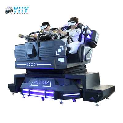 YHY VR Mech Warrior 9D سينما مقعدين لعبة إطلاق نار بتقنية الواقع الافتراضي مع زر تفاعلي