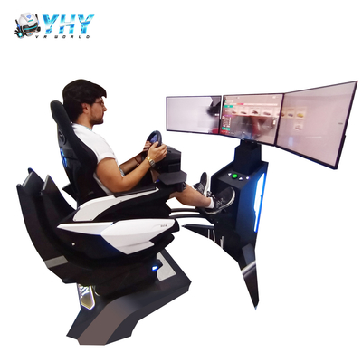 9D VR منتزه ترفيهي داخلي F1 محاكي سيارات سباق 3 شاشات