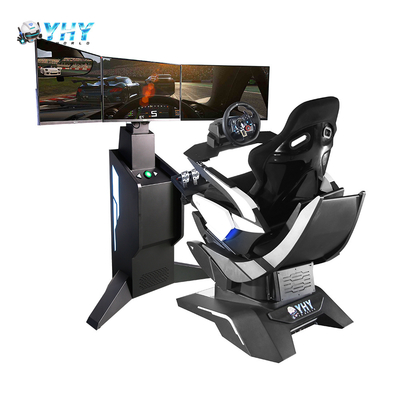 9D VR منتزه ترفيهي داخلي F1 محاكي سيارات سباق 3 شاشات
