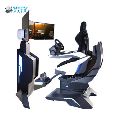 محاكي سباقات سيارات واقعي 3 DOF مقعد محاكاة الحركة ثلاثي الشاشات