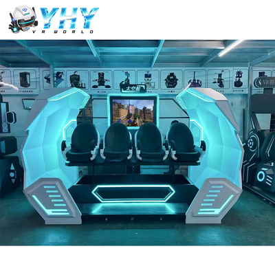 سينما YHY VR 4 مقاعد 9D آلة الفيلم الواقع الافتراضي محطة واحدة مشروع استخدام حديقة الألعاب