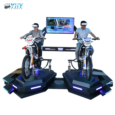 Amusement Park Rides Sim Gaming Vr Motorcycle With 2 Players 9D Virtual Reality Racing Motorcycle