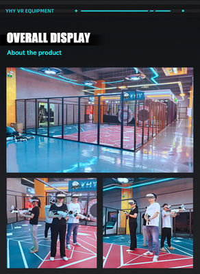 مساحة كبيرة VR في الداخل محاكي إطلاق النار المشي الحر والهجرة ساحة متعددة اللاعبين