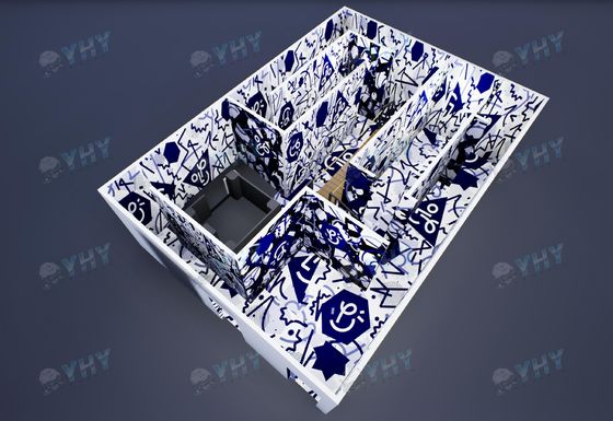 الهروب المجاني 9D المتعدد اللاعبين الواقع الافتراضي VR أرضية إطلاق النار داخلية 9D VR مجموعة للمول