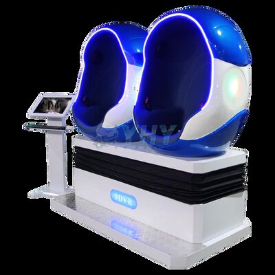 كرسي بيض الواقع الافتراضي VR داخلي يحتوي على مقعدين حديقة ترفيه 9D ركوبات للأطفال كاميرا ألعاب