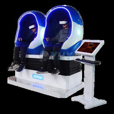 كرسي سينما بيضة VR 9D تجاري مع مقعد محاكي VR للاعبين اثنين لمدن الملاهي ومراكز التسوق