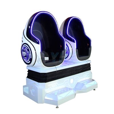 أجهزة الواقع الافتراضي الواقع الافتراضي 9D كرسي بيض vr قطار متحرك 2 مقعد vr pod