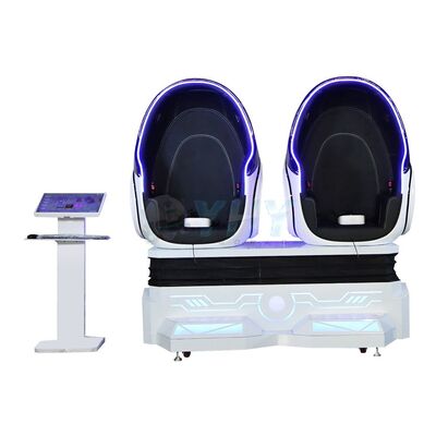 أجهزة الواقع الافتراضي الواقع الافتراضي 9D كرسي بيض vr قطار متحرك 2 مقعد vr pod