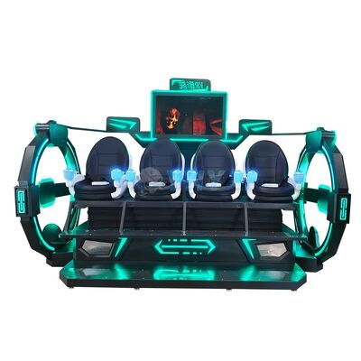 لعبة اطلاق النار متعددة اللاعبين داخل 9D VR Cinema Chair 4-Seat VR Theme Park لمراكز التسوق