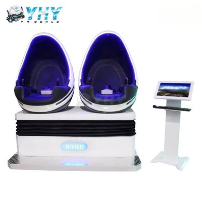 9D Rides آلة ألعاب الواقع الافتراضي VR Egg Chair مزدوج للاعبين سينما محاكاة حديقة متعة