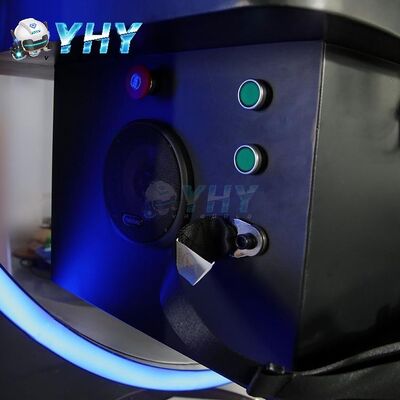 محاكي VR لـ 360 رولر كوستر 3 مقاعد معدات 9D VR آلة لعب مع 21 بوصة جميعها في واحد شاشة محاكاة ركوب حديقة ترفيهية