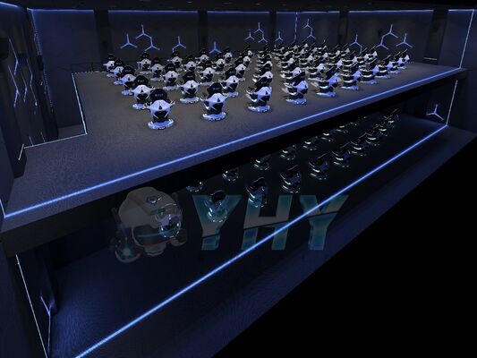 محاكي سينما الحركة الديناميكية VR 9D تجربة دوران ديناميكية 360 درجة لعبة عرض متعددة الأشخاص معالم جذب VR سينما