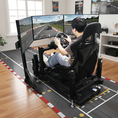 New Design 3 DOF 3 Screen Racing Car With Sync Game Motion Feedback Racing Simulator With Motion
