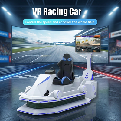 سيارة سباق الواقع الافتراضي 9D معدات الترفيه الداخلية والخارجية الألياف الزجاجية تخصيص VR القيادة آلة الألعاب سيارة