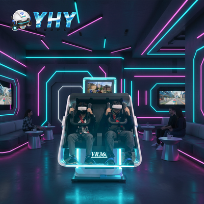اربح المال من الأعمال التجارية 9d VR 360 درجة دوران 2 مقاعد VR Simulator تخفيضات كبيرة لمهرجان الشراء في مارس