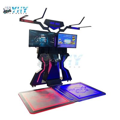 VR 360 الواقع الافتراضي منصة معركة لاعبين مع المعدن والألياف الزجاجية البناء لاستخدام مركز تسوق داخلي