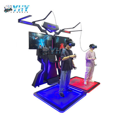 VR 360 الواقع الافتراضي منصة معركة لاعبين مع المعدن والألياف الزجاجية البناء لاستخدام مركز تسوق داخلي