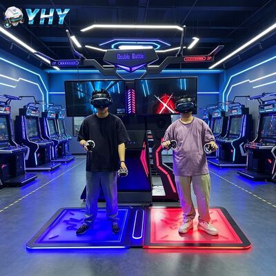2 لاعبين VR Walker Arcade Treadmill Machine VR Walking Simulator الواقع الافتراضي منصة المشي الاستخدام المنزلي في الهواء الطلق / الداخلي