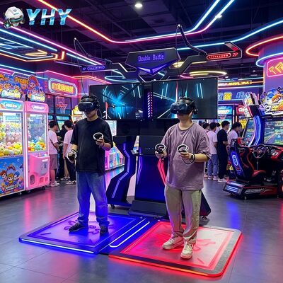 2 لاعبين FPS VR Kat Walker Arcade Treadmill Machine 9D VR Simulator Walking Platform