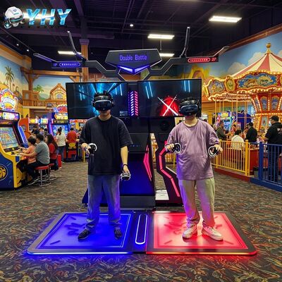 ألعاب متعددة اللاعبين في الداخل 9D VR Cinema ألعاب تفاعلية محاكي منصة المعدن البناء استخدام المنزل الرعاية النهارية صديقة 60+