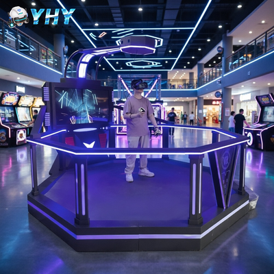 ألعاب VR تفاعلية محاكي 9D الواقع الافتراضي 1 لاعب مساحة كبيرة HTC محاكي VR 9D لمنتزه ألعاب VR