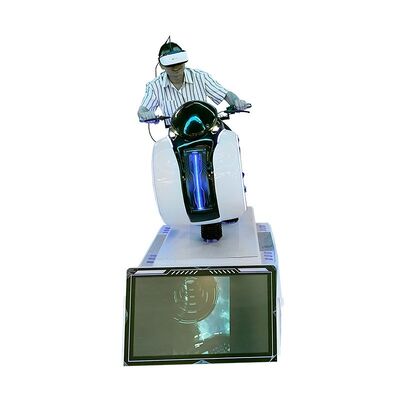 دراجة نارية VR تعمل بالعملة مقعد ديناميكي شاشة كبيرة عالية الجودة داخلية خارجية مطار مدينة ملاهي مركز تسوق