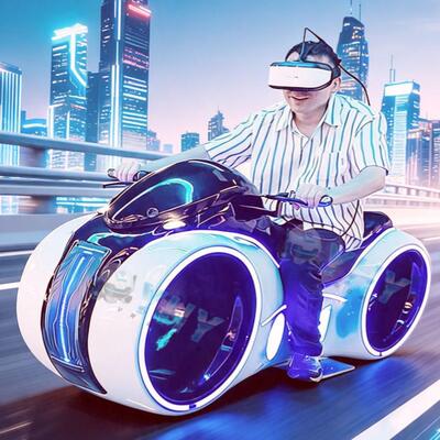 جهاز محاكاة قيادة الدراجات النارية VR لسباقات السيارات في مدينة الملاهي
