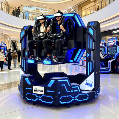 حديقة ترفيهية VR تجارية عالية العائد ركوب عربة مضاعفة 1080 درجة متحركة محاكاة