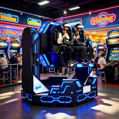 أدوات ألعاب الرولركستر التجارية 1080 درجة تدوير 9D VR Cinema Motion Chair محاكاة الرولركستر للاعبين المزدوجين