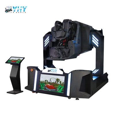VR 9D 360 720 درجة الواقع الافتراضي محاكي تدوير كرسي ديناميكي التدحرج الطيران حركة واحد مقعد آلة لعبة