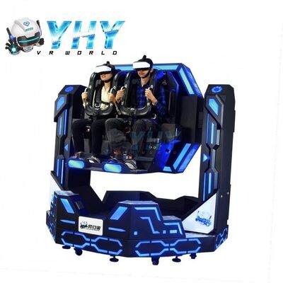 لعبة محاكاة الواقع الافتراضي 9D VR الدوارة بزاوية 1080 درجة، لعبة بكرسيين، لعبة داخلية في حديقة الألعاب