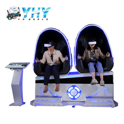 تسلية 9D الواقع الافتراضي Egg Chair 3 DOF Two Player Simulator with Back Poke